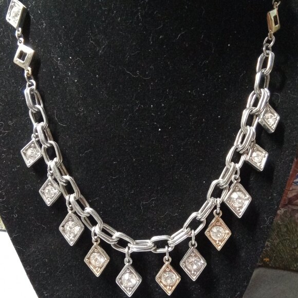Vintage Rhinestone Necklace - Picture 1 of 4